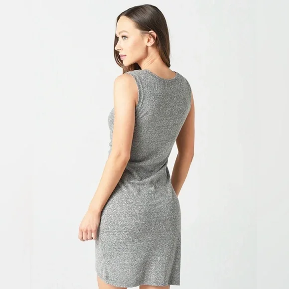 Z Supply Olive Green Triblend Tulip Size S Ruched Tank Dress - Picture 7 of 7